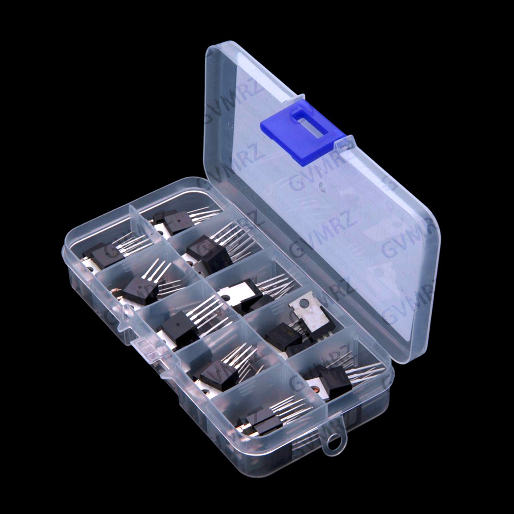 10 Values TO-220 ​​50 PCS IRF  - Mosfet Transistor Set recension och pris