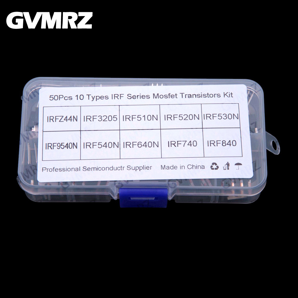 10 Values ​​50 PCS IRFZ44 IRF3 - Mosfet Transistor Set recension och pris