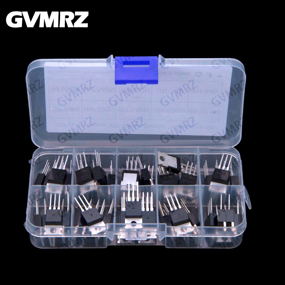 10 Values ​​50 PCS IRFZ44 IRF3 - Mosfet Transistor Set recension och pris