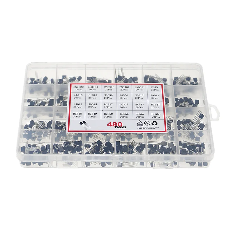480Pcs 24Types NPN PNP Transis - Mosfet Transistor Set recension och pris
