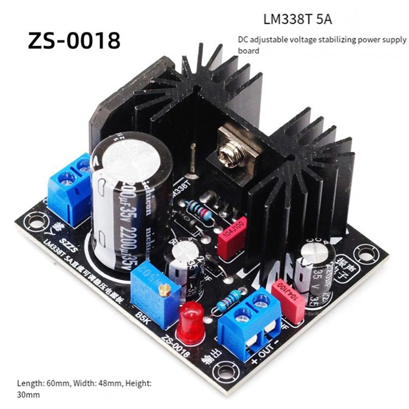 LM338 5A Output Adjustable Lin - Diy Electronics Board recension och pris