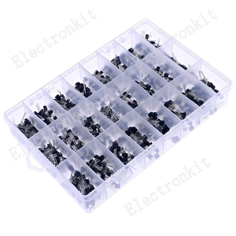 840pcs 24Values TO-92 PNP/NPN  - Mosfet Transistor Set recension och pris