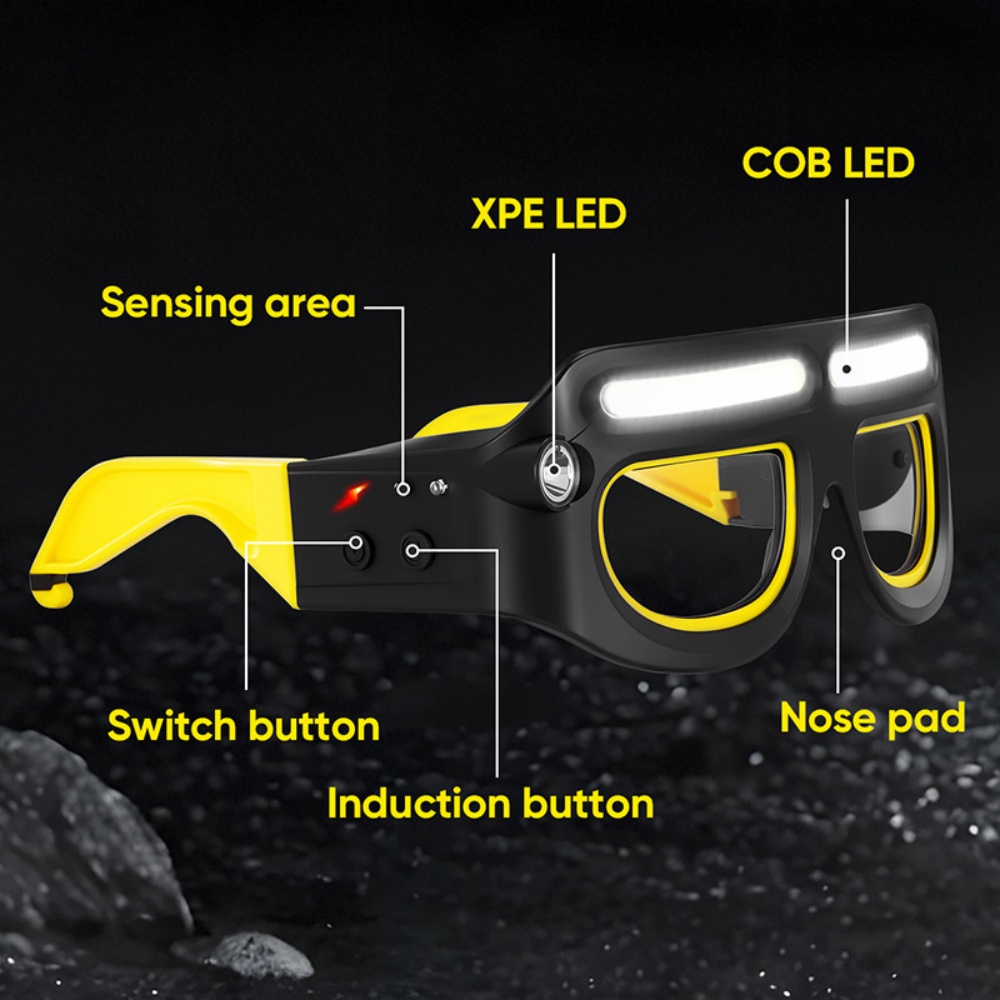 LED Headlamp Glasses Rechargea - Ldr Light Sensor recension och pris